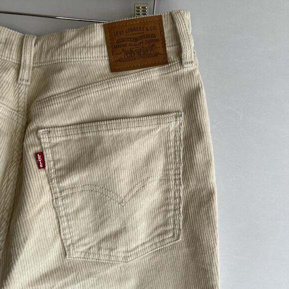 Levi’s 70’s High Rise Flare Corduroy Womens Jeans Pants Cream 32 Boho Hippie Y2K - Picture 6 of 8